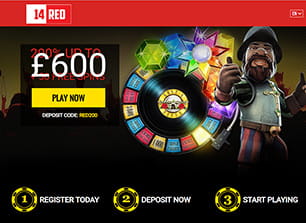 The Homepage of 14 Red Casino