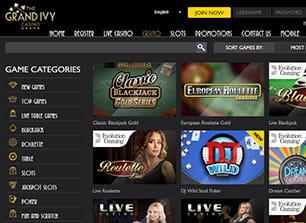 The Game selection of Grand Ivy