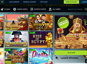 The Game selection of Wixstars Casino