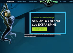 The Homepage of Wixstars Casino